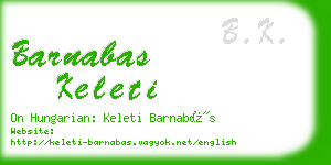 barnabas keleti business card